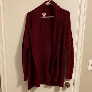 Mossimo Supply Co. Deep Red Knit Cardigan